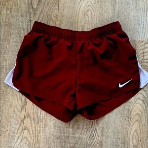 Nike Women’s DriFit size S maroon running athletic shorts